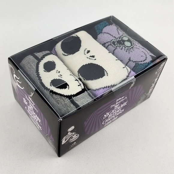 The Nightmare Before Christmas  Jack Skellington Men 3 Pair Crew Sock Size 10-13 - Picture 1 of 8
